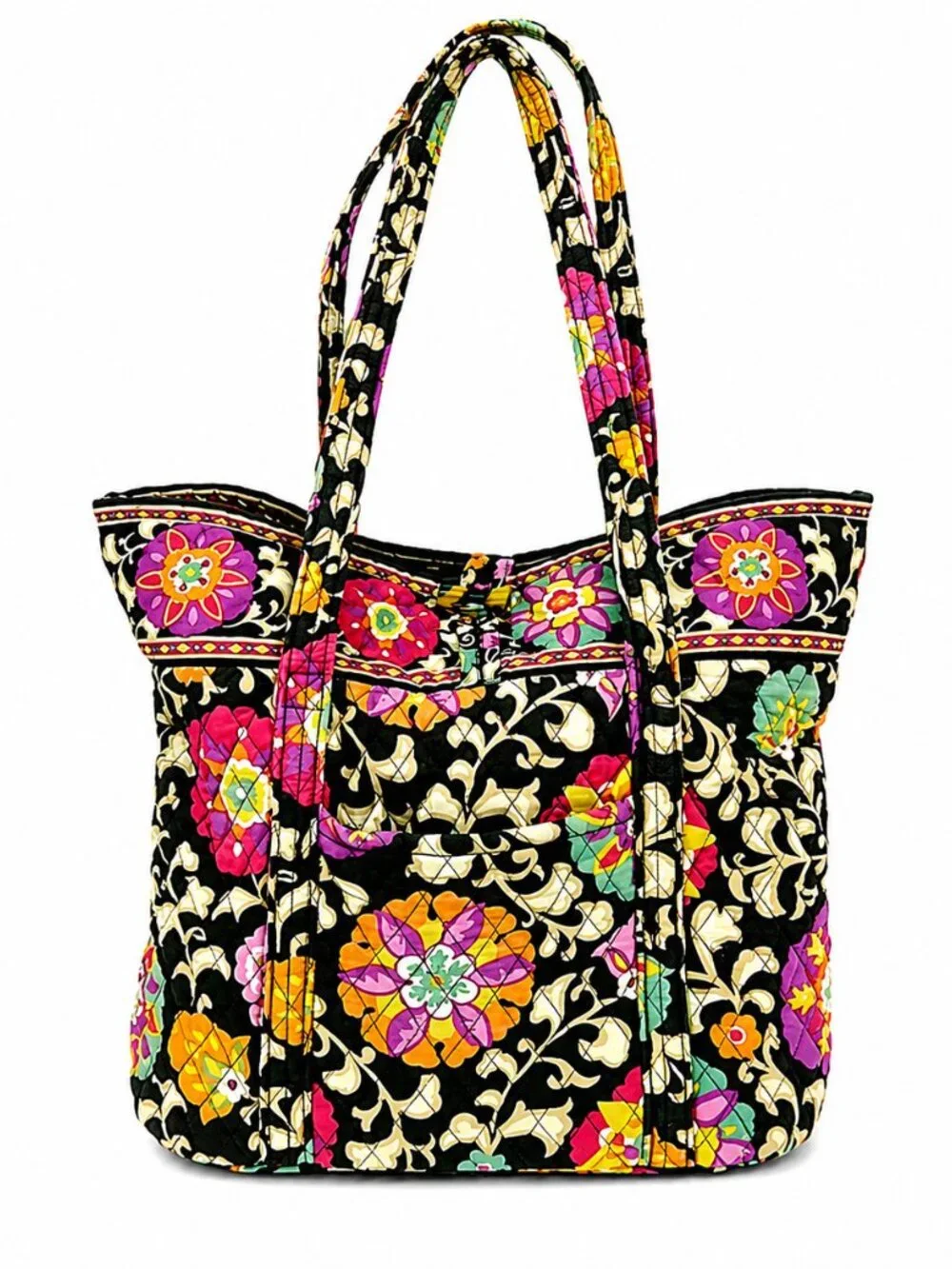 Vera Bradley Suzani Laura Floral Cinch Bag Retired Shoulder Tote Purse Bag 17x14